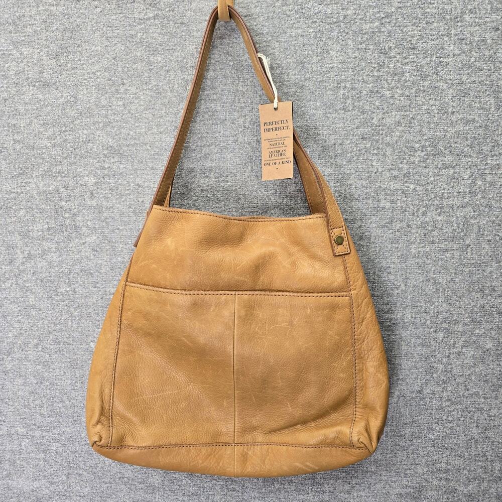 AMERICAN LEATHER CO CAFE LATTE LIBERTY SHOPPER BAG, NWT - Picture 2 of 8